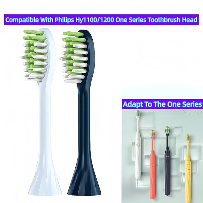 Electric Toothbrush Accessory Toothbrush Head. Compatible for Philips HY1100 HY1200 BH1022 ONE110 Series Electric Toothbrush(4pcs Blue) ﻿
