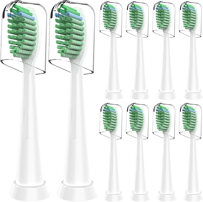 Toothbrush Replacement Heads Compatible with TAO Clean Sonic Electric Toothbrush - Daily Care Whitening Brush Heads Compatible with Taoclean White