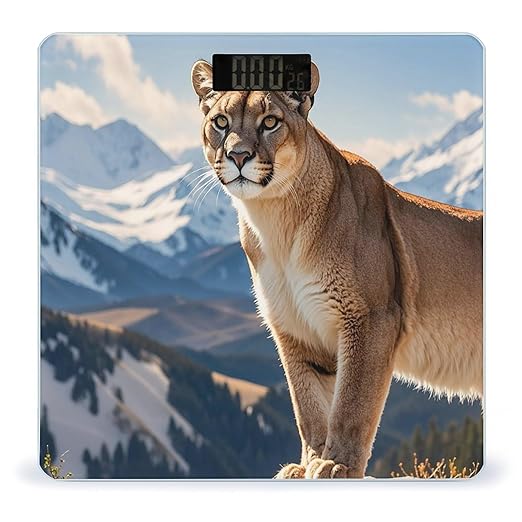 Panther &amp Mountain Lion Scale for Body Weight Digital Bathroom Scale Toughened Glass High Precision Scales for Body Weight with Large LCD Backlight Display Weight Scales