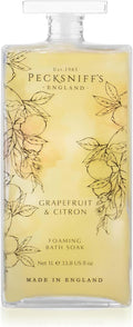 Pecksniff’s Grapefruit &amp Citron Foaming Bath Soak – Luxury Bubble Bath 1L / 33.8 fl oz Made in England