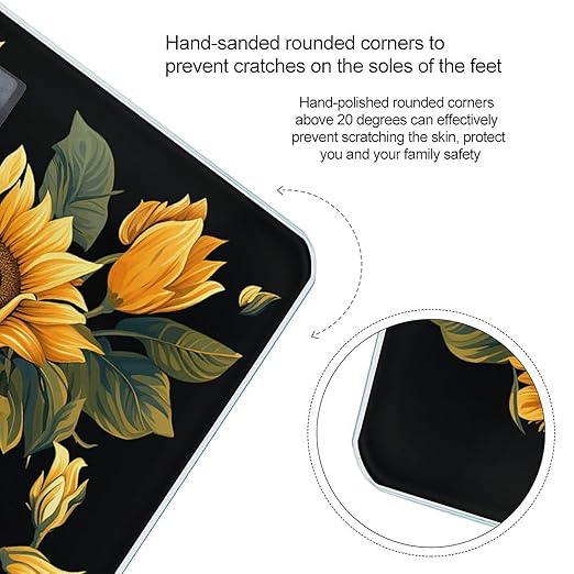 Sunflower Thank You for Brightening My Life Scale for Body Weight Digital Bathroom Scale Accurate Smart Weight Scales with Large Display Weighing Machine High Precision Scales