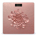 Rose Gold Pink Bathroom Scale for Body Weight LCD Display Digital Bathroom Scale Tempered Glass Bathroom Weight Scales Fashion Smart Scales for Home Bedroom 400 Lb