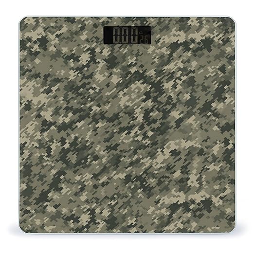 Military Woods Camouflage Scale for Body Weight Digital Bathroom Scale Accurate Smart Weight Scales with Large Display Weighing Machine High Precision Scales