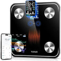 Smart Scale for Body Weight 4-Electrode BIA Body Composition Scale with High Precision Large LED Display Digital Bathroom Scale for BMI Body Fat Muscle Mass 18 Metrics Sync APP 400lb