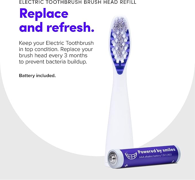 SmileDirectClub Electric Toothbrush Brush Head and Battery Refill