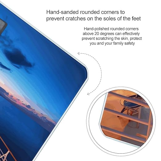 Pool Party Cruise ShipScale for Body Weight with LCD High Precision Weighing Scales Fashion Sturdy Tempered Glass Weight Scales Easy-to-Read Digital Bathroom Scale for Daily 400lb