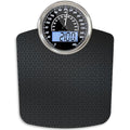 Adamson Hybrid 2-in-1 Analog &amp Digital Weighing Scale for Body Weight up to 400lbs - Thick Tempered Glass - Extra Large Display - Easy to Read Digital Bathroom Scale - New Version - Black Matrix