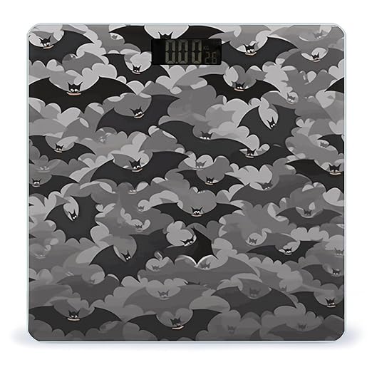 Halloween Bats Grey Bathroom ScaleHighly Accurate Digital Weighing Machine for People Bright LED Display Weight Scale for The Aldult Home Use