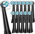 12 PCS Replacement Heads Compatible with Oral B IO 2/3/4/5/6/7/8/9/10/Deep Clean Series Electric Toothbrush Medium Softness Brush Heads Compatible with Oral B IO for Teeth and Gums Care (Black)