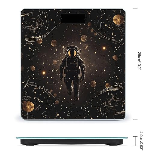 Black Gold Space Scale for Body Weight Digital Bathroom Scale Accurate Smart Weight Scales with Large Display Weighing Machine High Precision Scales