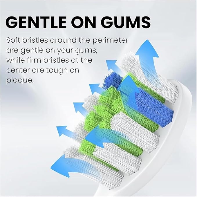 Replacement Toothbrush Heads Oral Essence Turquoise Refill DiamondcleanCompatible for Philips Sonicare(3color-1A-16pcs)