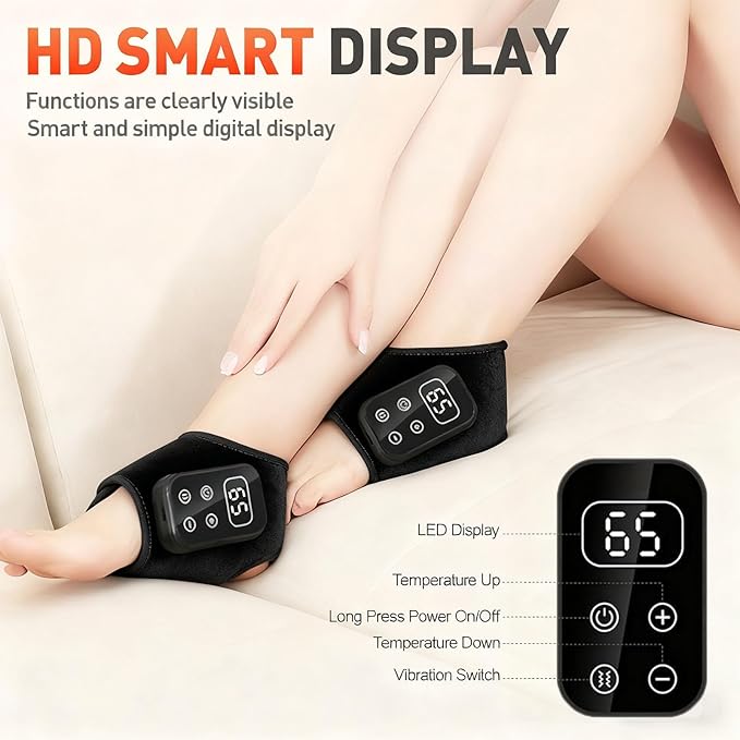 2Pcs Foot Advanced Renew Triple Method MassagerPortable Foots Renew Massager 3-in-1 Foot Advanced Rene-w Triple Method Massage-rfor Home/Office/Travel 3-Speed &amp 5-Temperature
