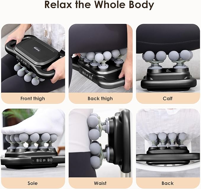 16 Head Massage Gun Set Deep Tissue Percussion Massager 2600mAh Electric Massage Tools with 9 Styles &amp Levels Black