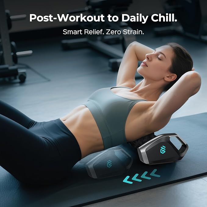 Smart Massager Roller – Deep Tissue Electric Massager with App Controlled Auto Rolling for Muscle Massage and Myofascial Trigger Point Release Compact &amp Rechargeable Design