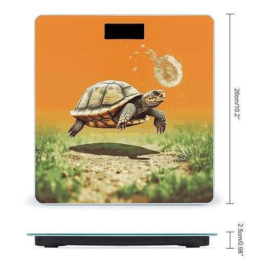 Tortoise Turtle Jumping Bathroom Scale Ultra-Bright Liquid Crystal Screen Weight Scale Accurate Bathroom Body Scales for Body Weight Bathroom Pet Home Bedroom Gift-Giving