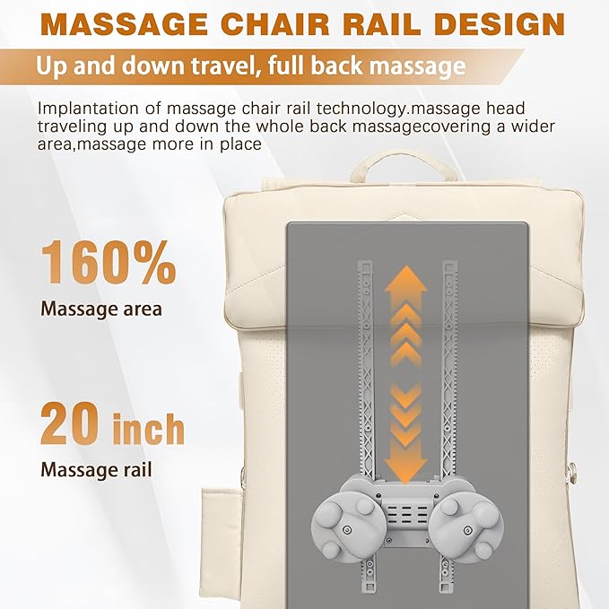 Joyset Shiatsu Neck and Back Massager for ChairRolling Up and Down Back Massager with Heat4D Kneading for Pain Relief Deep TissuePortable Spot Massage Chair Pad Gifts for DadMomFriend