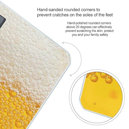 Beer Foam Scale for Body Weight Digital Bathroom Scale Precision Smart Weighing Scales with Clear LED Display Accurate High Precision Scales Weighing Machine