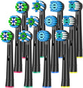 4-12Pack Replacement Toothbrush Heads Compatible For BraunCompatible For Oral B 7000/Pro 1000/9600/ 5000/3000/8000 Electric Toothbrus(Variety Pack-12pcs-B)
