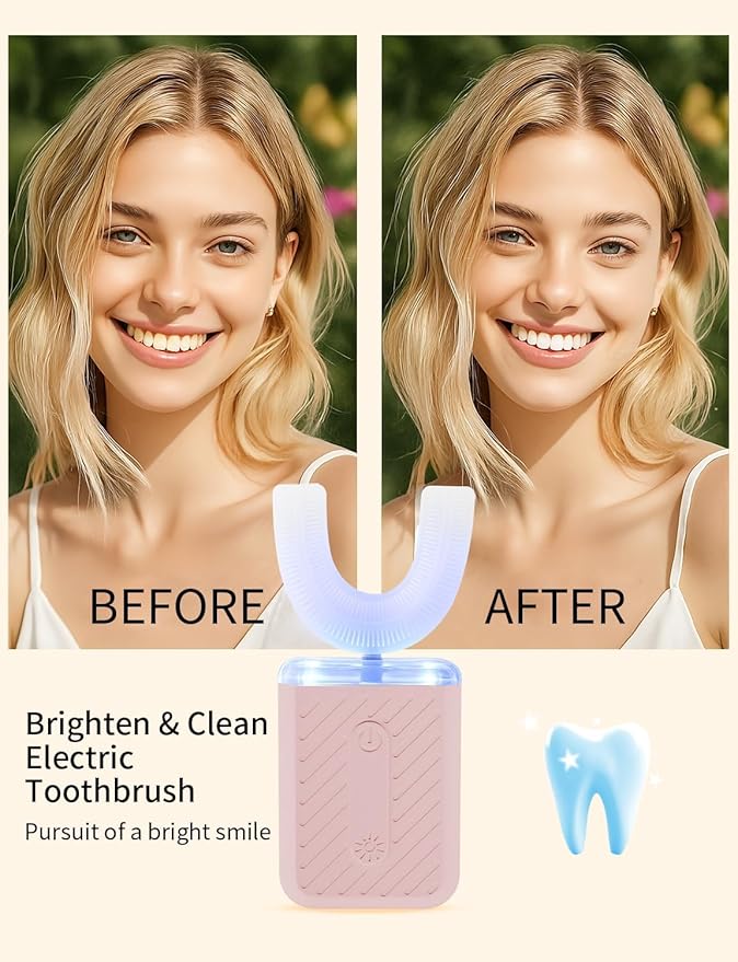 U-Shaped Electric Toothbrush for Adults Electric Toothbrush with 4 Cleaning Modes