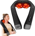 Shiatsu Neck and Back Massager with Heat Neck and Shoulder Massager 4D Deep Tissue Kneading Massage for Leg Full Body Muscle Pain Relief Ergonomic Design Ideal Gifts for Women Men Not Cordless