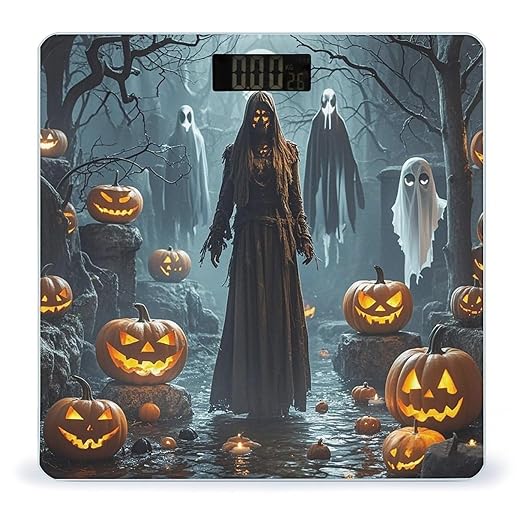 Grim Reaper Scale for Body Weight Highly Accurate Digital Bathroom Body Scale Digital Bathroom Scales for People Anti-Slip Large LCD Display Smart Scales