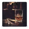 Whisky and Cigar Bathroom Scale Large LCD Backlight Display Digital Scale Rounded Corners Body Scales Automatic Power On/Off Bathroom Scales for Home Bedrooms