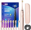 SEAGO Electric Toothbrush with 8 Soft Bristle Heads for AdultsPressure Sensor 5 Modes with 2 Minutes Build in Smart TimerRechargeable Travel Toothbrush with Brush Hold and Travel Case(2752Pink)