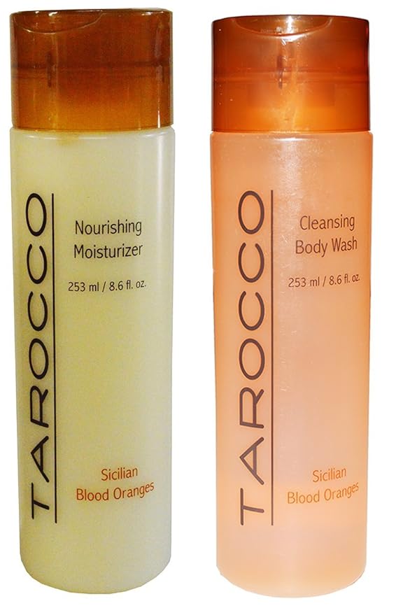 Baronessa Cali Tarocco Skin Care Set: Sicilian Blood Oranges Nourishing Moisturizer Body Lotion + Cleansing Body Wash - 8.6 Ounce
