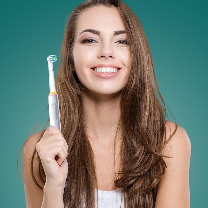 8 Pack Replacement Toothbrush Heads Compatible with Oral B Pro 1000 Electric Toothbrush Brush Heads Refill for Smart 1500 Cross/Floss/Sensitive/7000/5000 Black/White