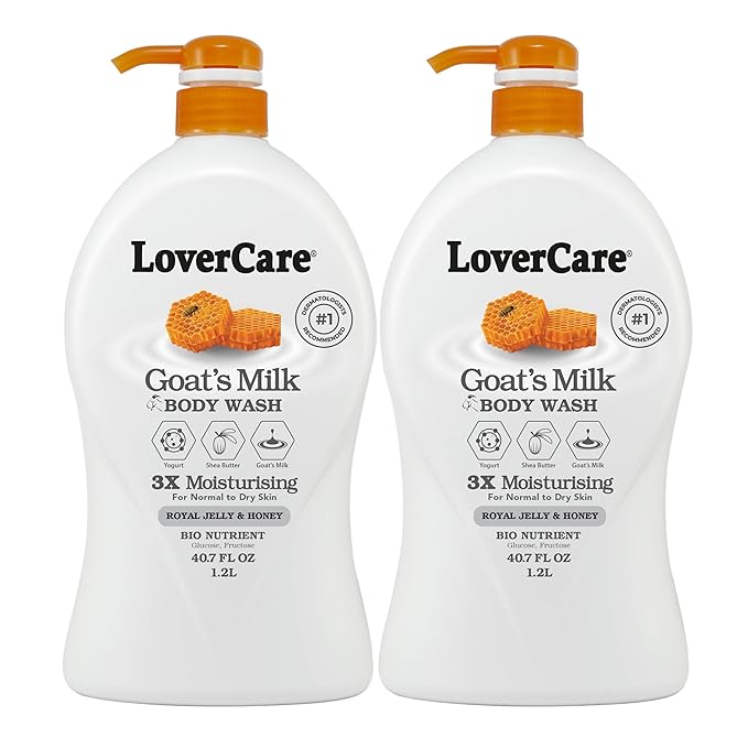 Goat's Milk Body Wash Moisturising Royal Jelly-Honey 40.7 Fl.Oz - Pack of 2 bottles