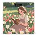 Vintage Reading Book Weight Scale Cute Bathroom Scale for Body Highly Accurate Digital Weighing Machine for People Compact LCD Display Scales with Sturdy Toughened Glass Scales
