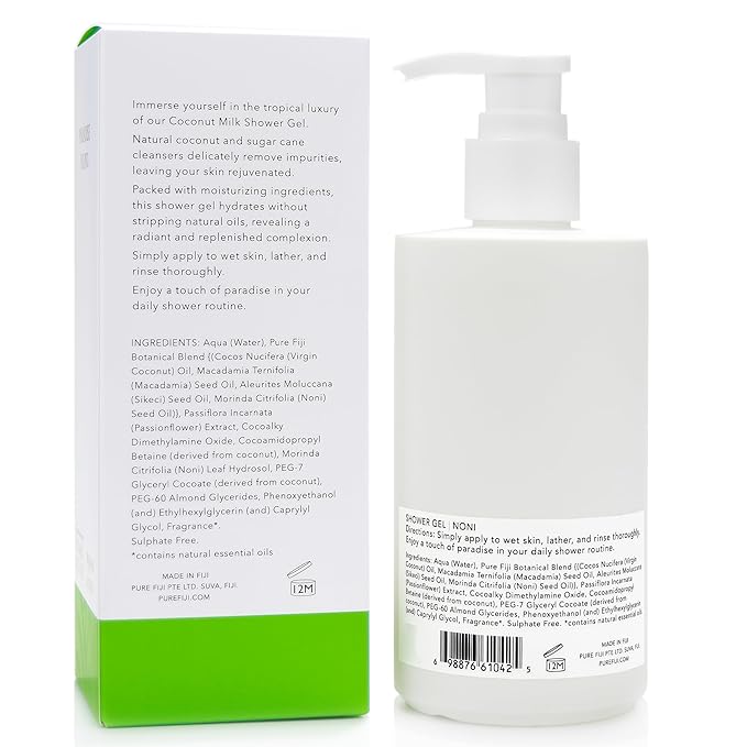 PURE FIJI Coconut Milk Shower Gel Noni (9.47 Fl. Oz /280ml)