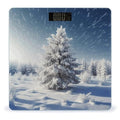 Snow Pine Tree Christmas Scale for Body Weight Precision Bathroom Weighing Scales with Back Lit LCD Display Sturdy Tempered Glass Body Weight Scales Digital Bathroom Scale 400lb