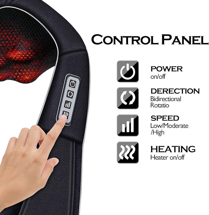 VIKTOR JURGEN Mothers Day Gifts for Mom Wife Women &amp Her Shiatsu Neck and Shoulder Massager with Heat Deep Tissue Kneading Sports Recovery Massagers for Back Relaxation Gifts for Husband Him
