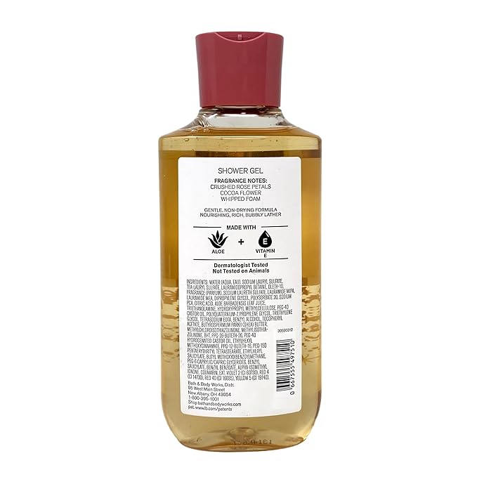 Bath &amp Body Works Whipped Rose Latte 2 Shower Gels with a Peach Gardenia Sample Soap