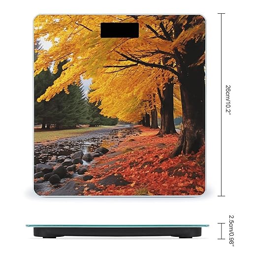 Fall Colors Scale for Body Weight Digital Bathroom Scale Accurate Smart Weight Scales with Large Display Weighing Machine High Precision Scales