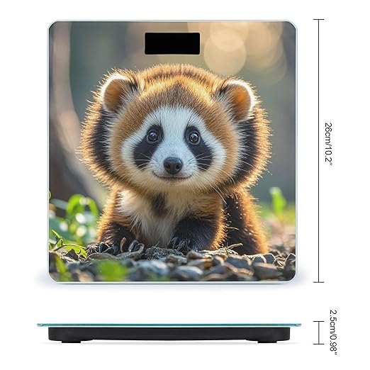 Cute Animal Bathroom Scale for Body Weight Bathroom Weighing Scales with Back Lit LED Display Sturdy Tempered Glass Body Weight Bathroom Scale 400lb Weighing
