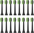 8-16pcs FW-Y05 YD05 JK-Y05 Toothbrush Heads Compatible for Replacement Soft Bristles Nozzles(16pcs Black)