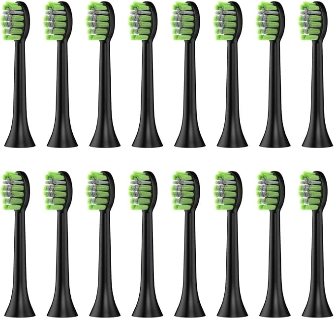 8-16pcs FW-Y05 YD05 JK-Y05 Toothbrush Heads Compatible for Replacement Soft Bristles Nozzles(16pcs Black)