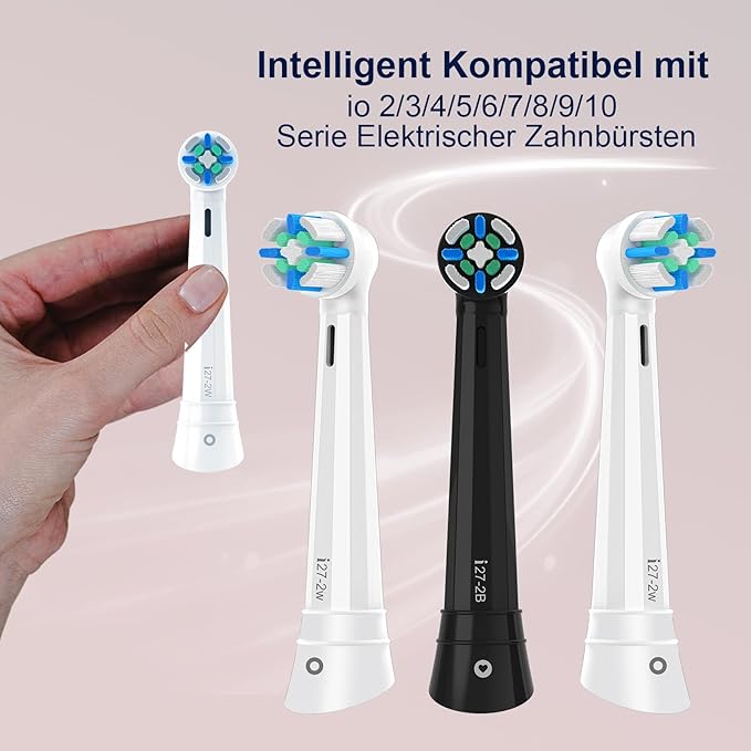 iO Replacement Heads Compatible with Oral B iO 2/3/4/5/6/7/8/9/10/Deep Clean Series Electric Toothbrush Brush Heads Compatible with Oral B iO with Medium Bristles Care Your Teeth (8 White)