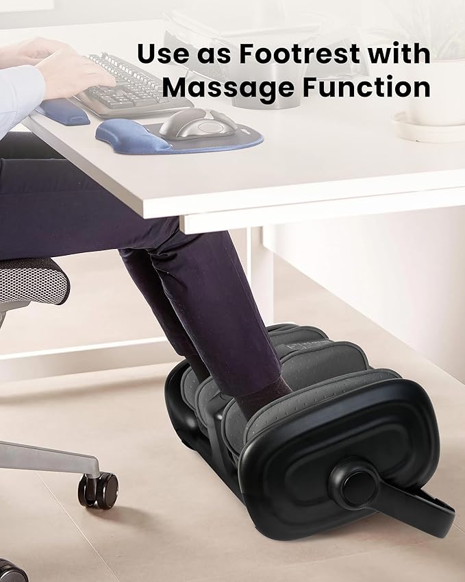 COMFIER Shiatsu Foot Massager with Heat Calf Massager for Plantar Fasciitis Kneading/Vibration/Compression Feet Massager Remote Control Up to Size 14 Gifts for Women Men