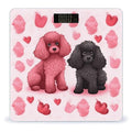 Pink Poodles Dogs Scale for Body Weight Sturdy Tempered Glass Weighing Scales with LCD Display Accurate Digital Bathroom Scale Convenient Body Fat Smart Scales 400lb