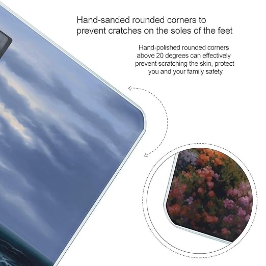 Lighthouse Diamond Painting Weight Scale for Body Weight Digital Bathroom Scale High Capacity Accurate Digital Weighing Scales and Easy-to-Read on Backlit LCD Display Scales