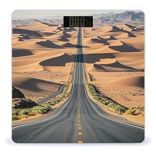 Desert Road Bathroom Scale for Body Weight Bathroom Weighing Scales with Back Lit LED Display Sturdy Tempered Glass Body Weight Bathroom Scale 400lb Weighing