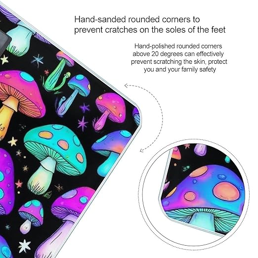 Energy Saving Scale Bathroom Weighing Scale Smart Scale for Body Weight Digital Goth Gothic Hippie Trippy Magic Mushroom
