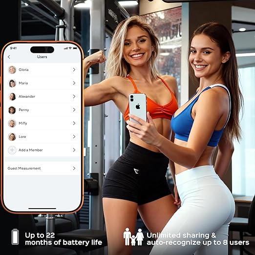 Wyze Smart Scale X Butterfly - Bathroom Scale for Body Weight BMI Body Fat Muscle Mass Accurate Bluetooth Digital Scale for Body Composition Analyzer | Sync Health Apps | ITO Glass 400 lbs White
