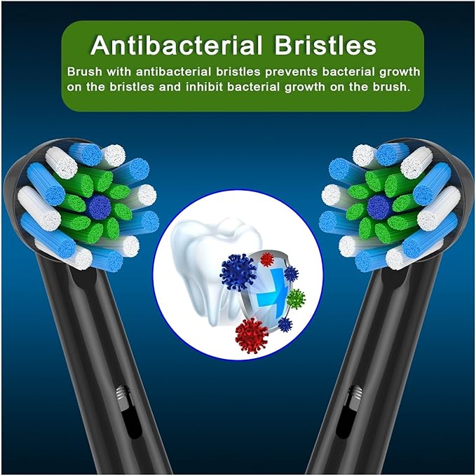 4/8/12pcs Replacement Brush HeadsCompatible for Oral BTrizone Triumph Vitality D100 D12 D16 D36 Electric Toothbrush(DEEP Blue)