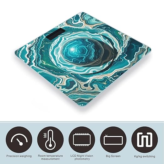 Tropical Tree Scale for Body Weight Highly Accurate Digital Bathroom Body Scale Digital Bathroom Scales for People Anti-Slip Large LCD Display Smart Scales
