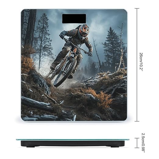 Mountain Bike Tournament Scale for Body Weight Accurate Digital Bathroom Scale Toughened Glass High Precision Scales Smart Weight Scales with Large LCD Backlight Display Weighing Machine