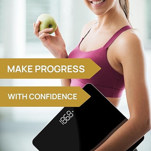 INEVIFIT Bathroom Scale Highly Accurate Digital Bathroom Body Scale Precisely Measures Weight up to 400 lbs